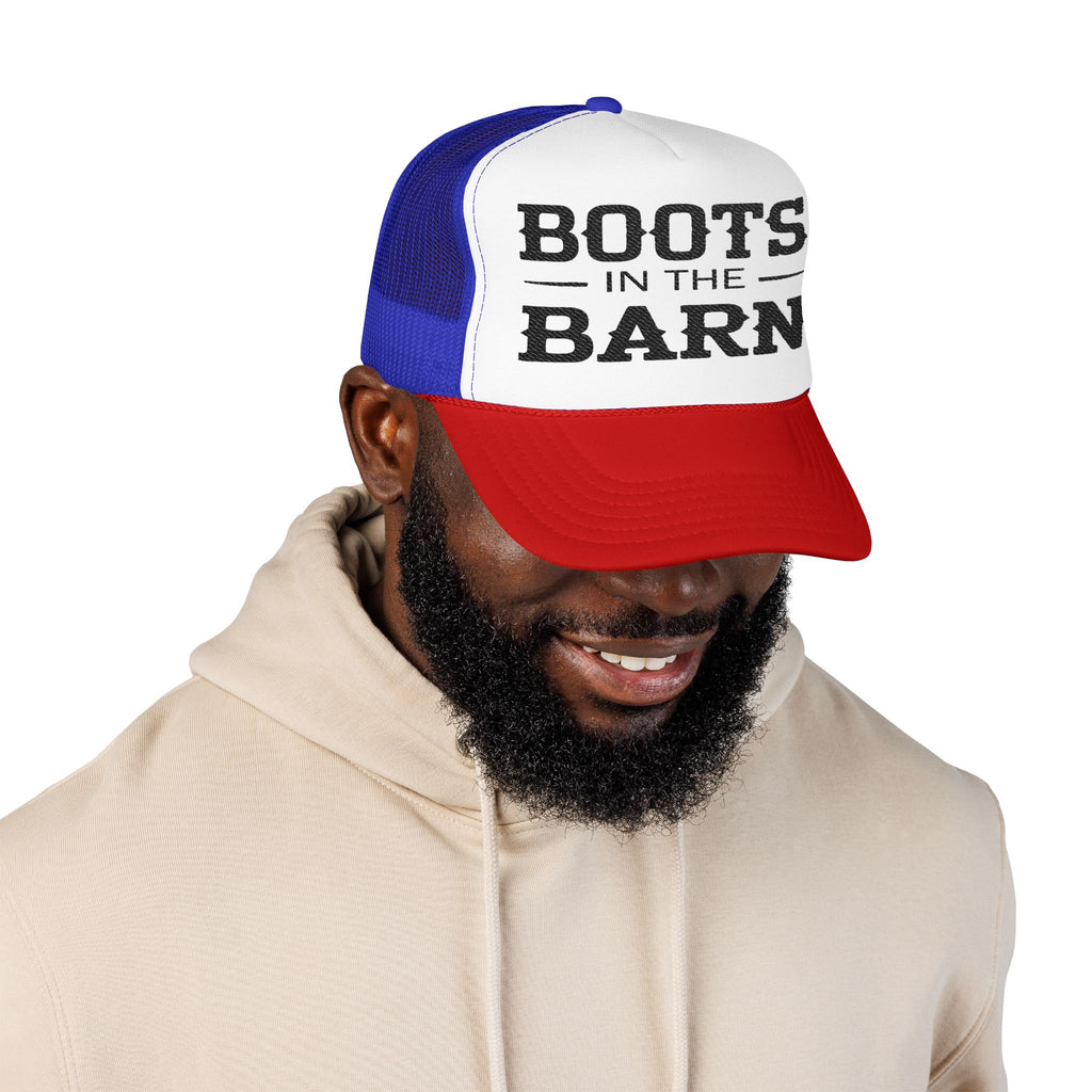Boots in the Barn Trucker Hat — Vintage Country Foam Mesh Cap
