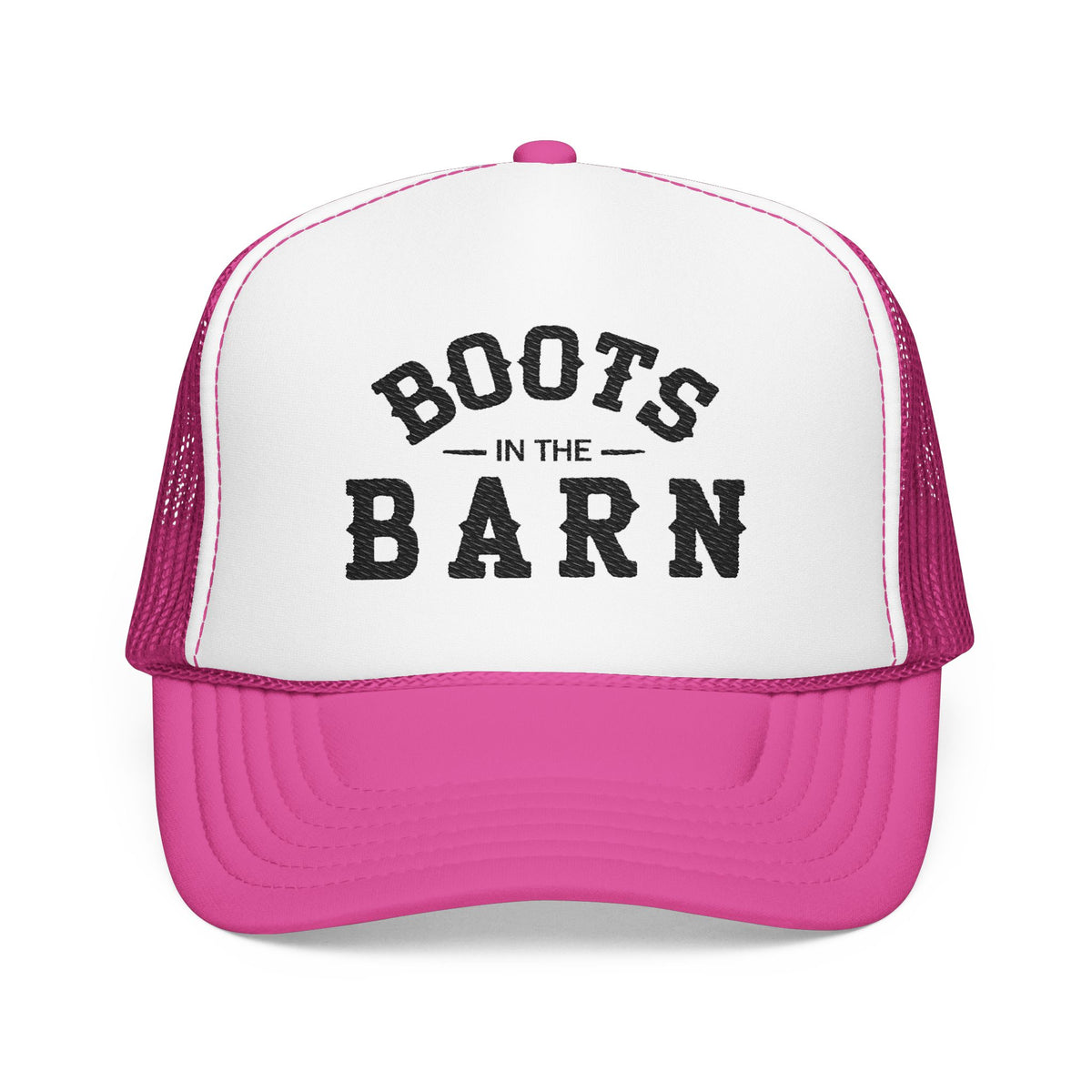 Trucker Hat Embroidered  — "Boots in the Barn" Country Cap