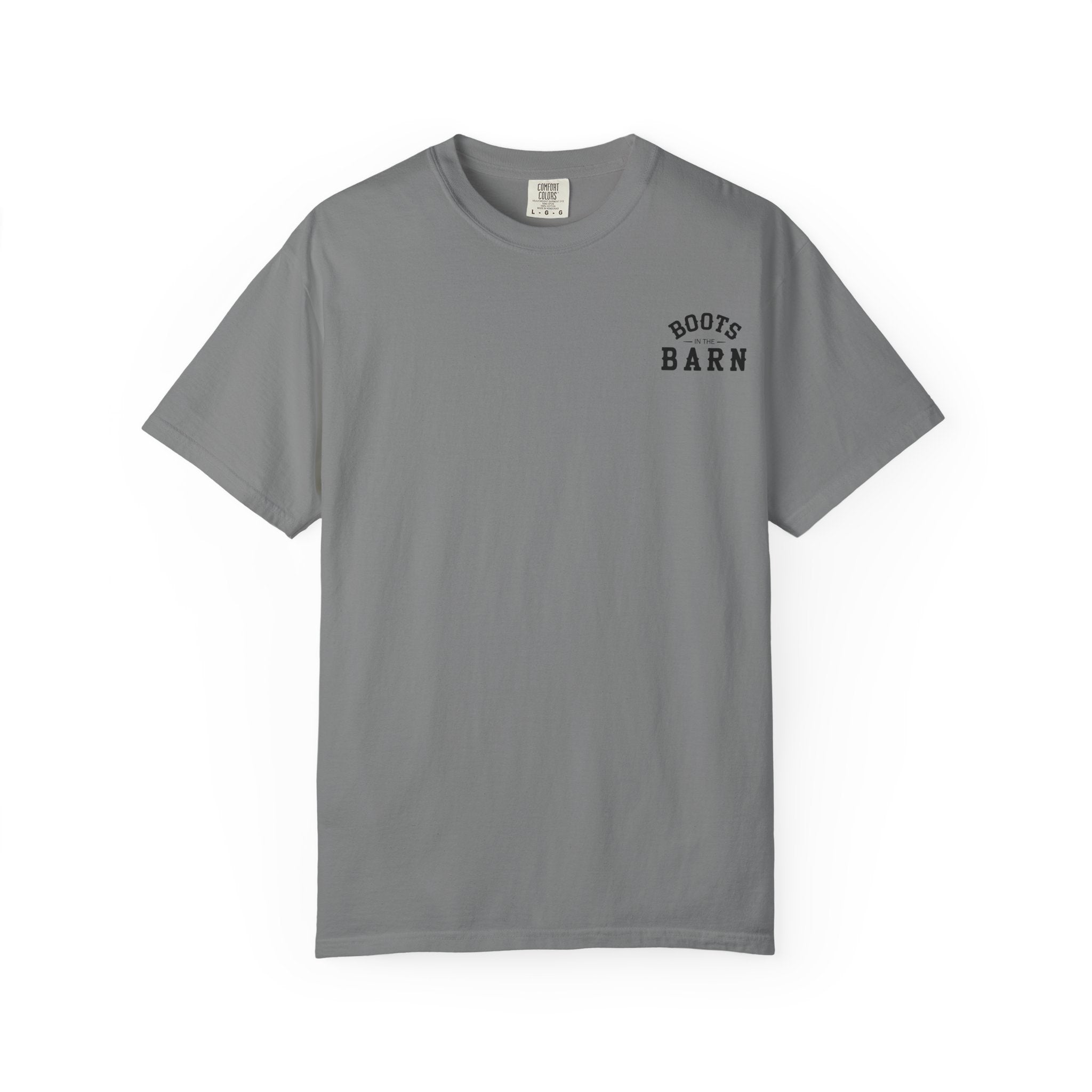 Black & White Design Boots in the Barn Line Dancing Tee — Heavyweight