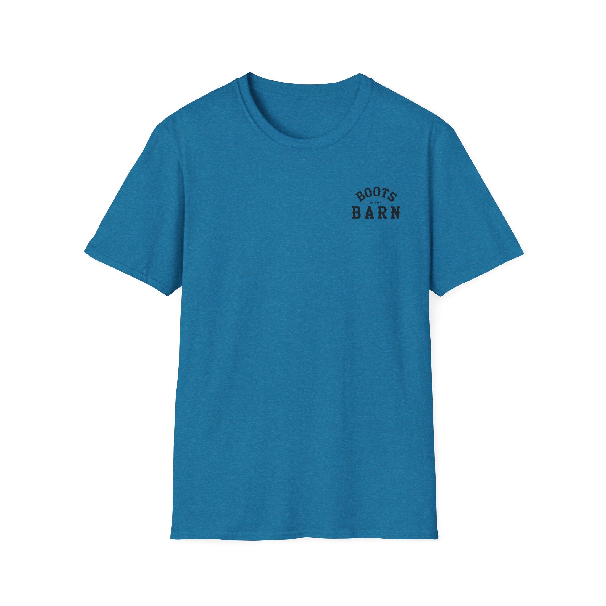 Black & White Design Boots in the Barn T-Shirt — Lightweight Cotton