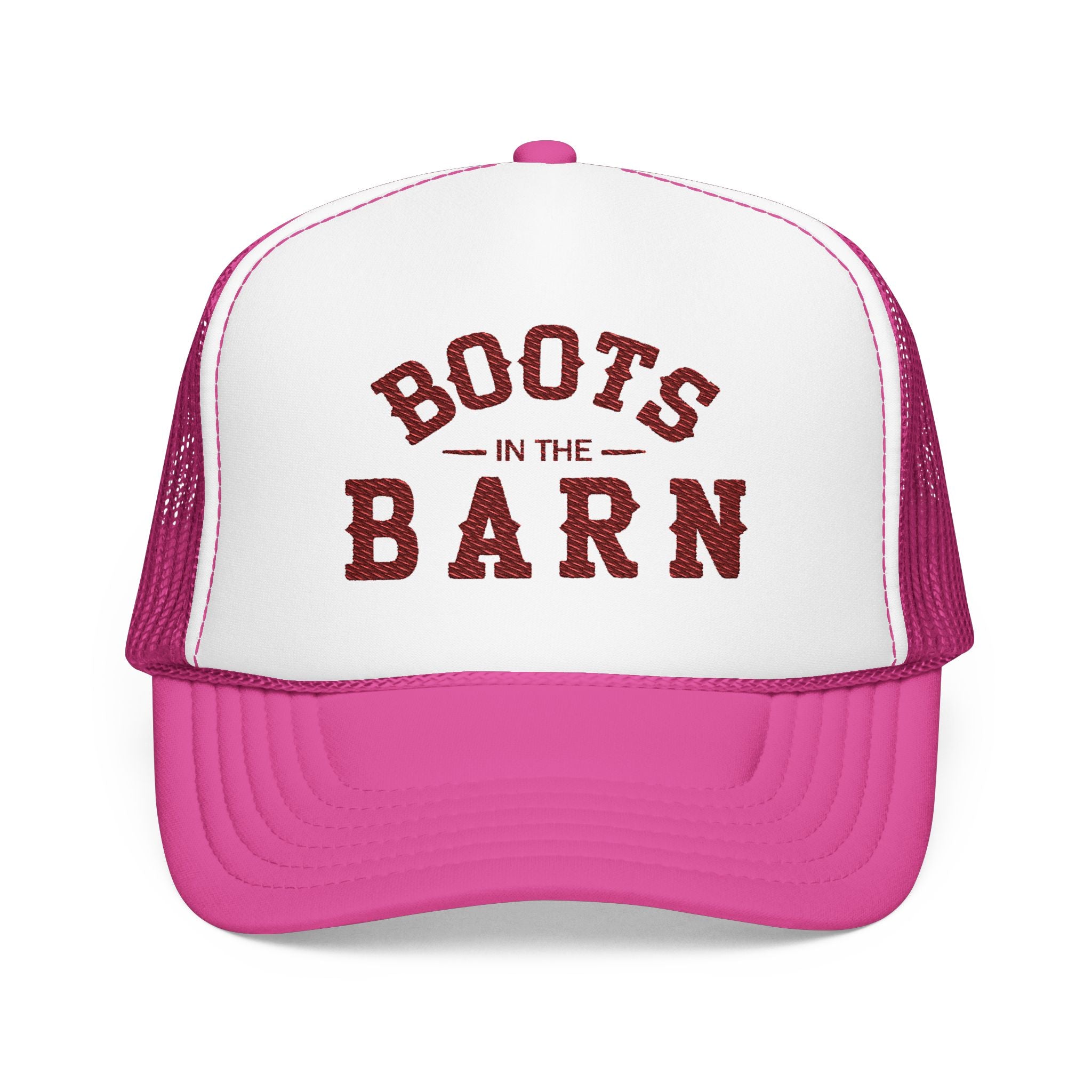 Trucker Hat Embroidered  — "Boots in the Barn" Country Cap
