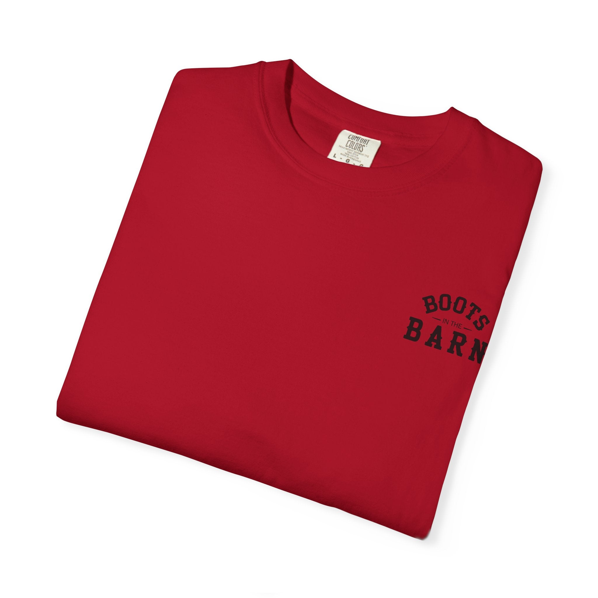 Black & White Design Boots in the Barn Line Dancing Tee — Heavyweight