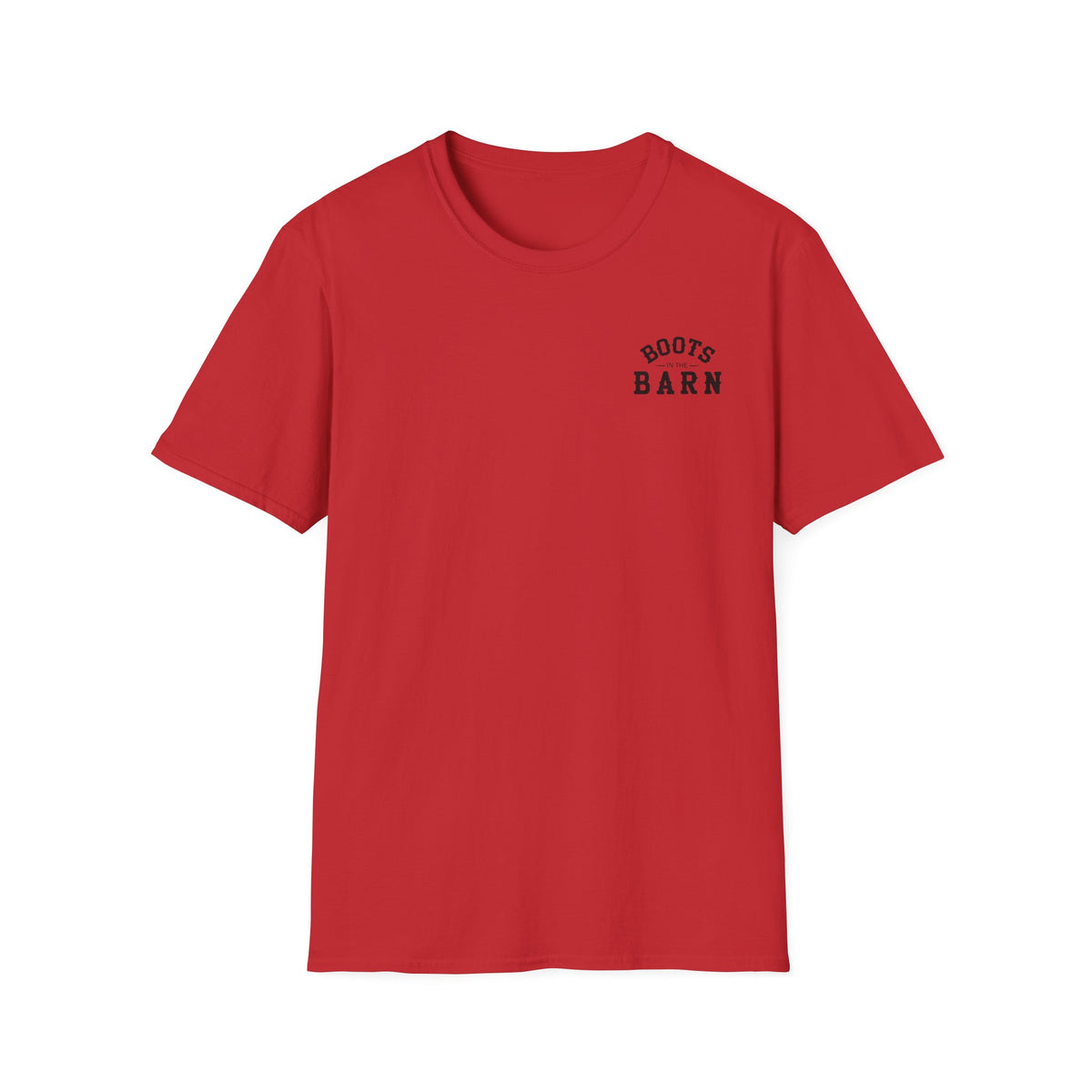 Black & White Design Boots in the Barn T-Shirt — Lightweight Cotton