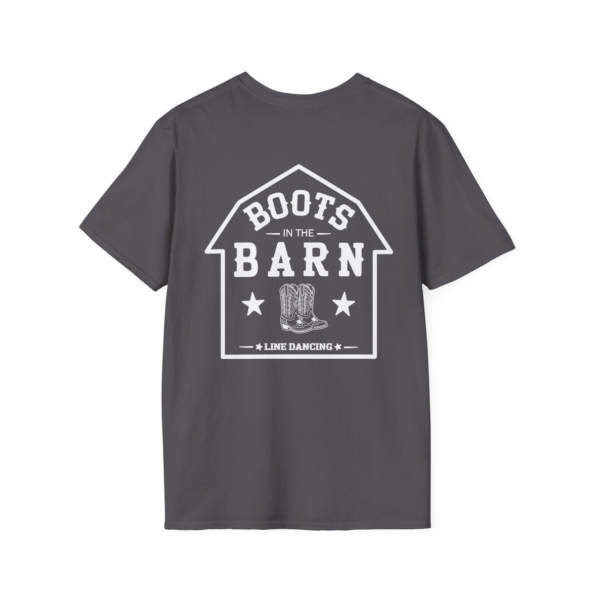 Brown & White Design Boots in the Barn T-Shirt — Lightweight Cotton