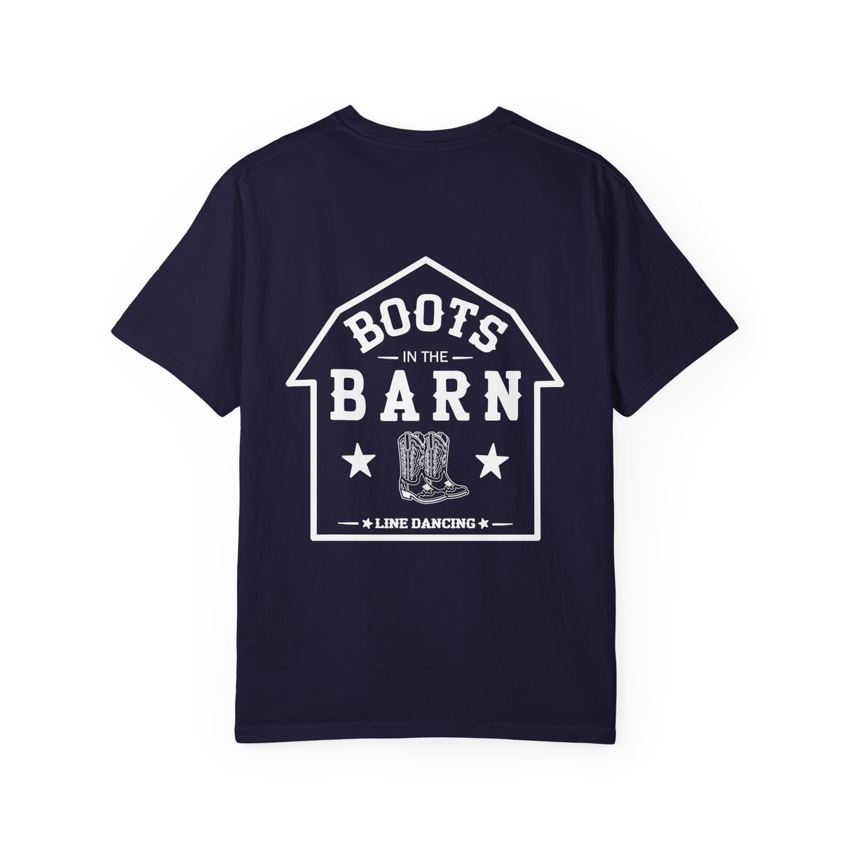 Brown & White Design Boots in the Barn Line Dancing Tee — Heavyweight
