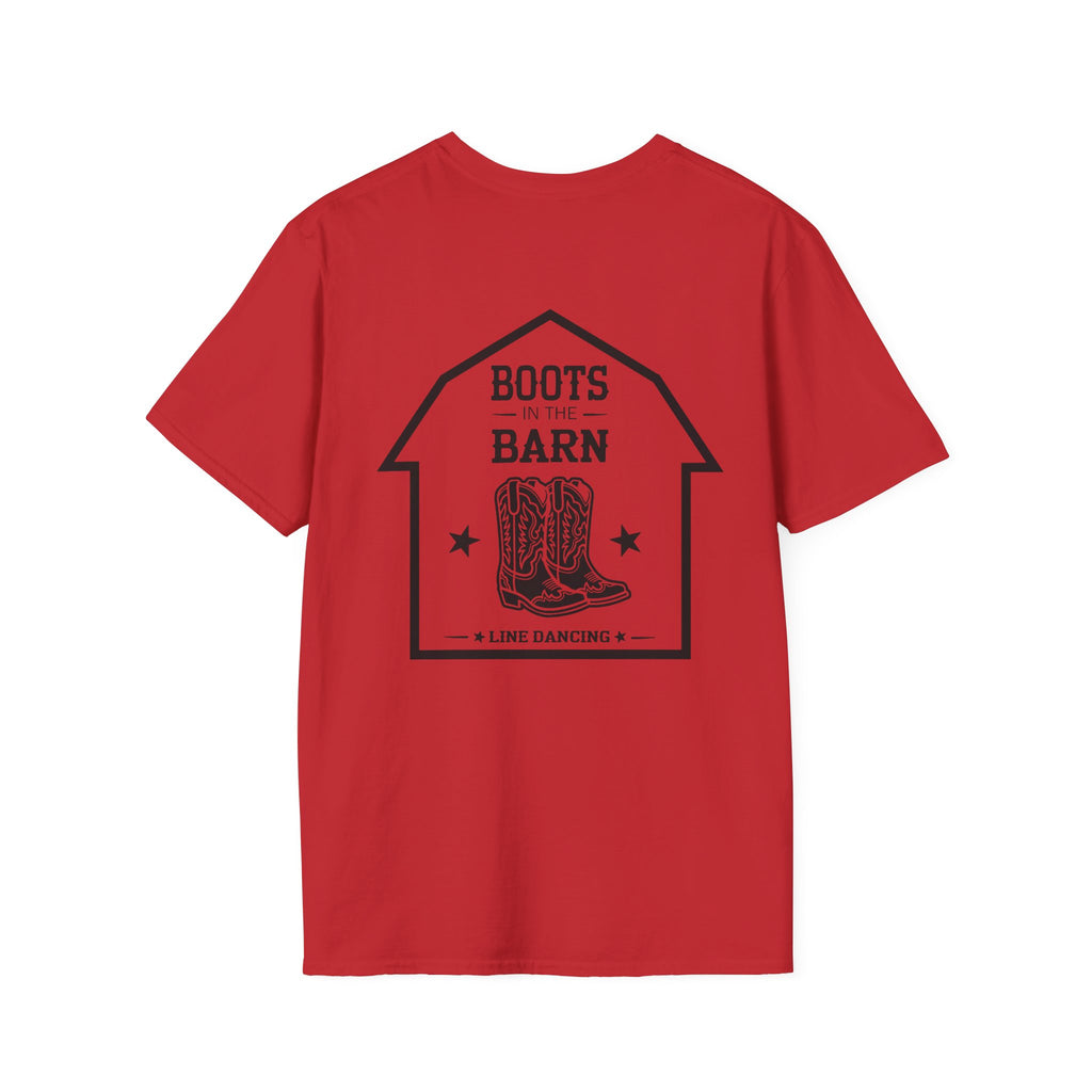 Boots in the Barn Graphic T‑Shirt — Rustic Farmhouse Tee for Country Lovers