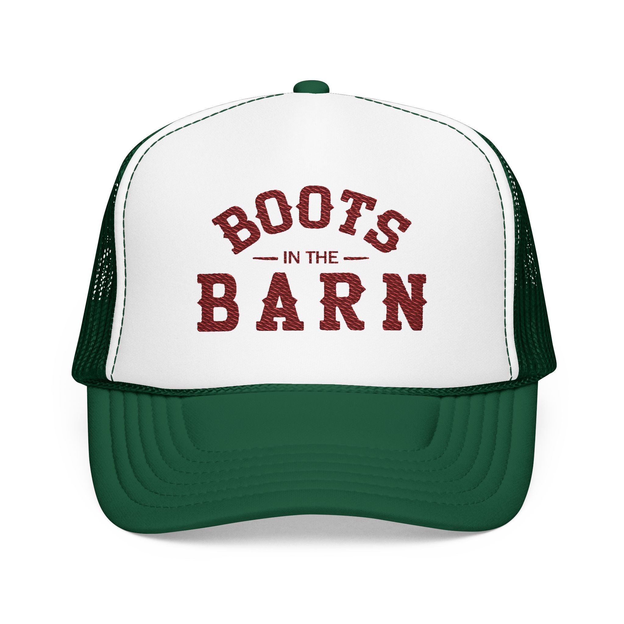 Trucker Hat Embroidered  — "Boots in the Barn" Country Cap