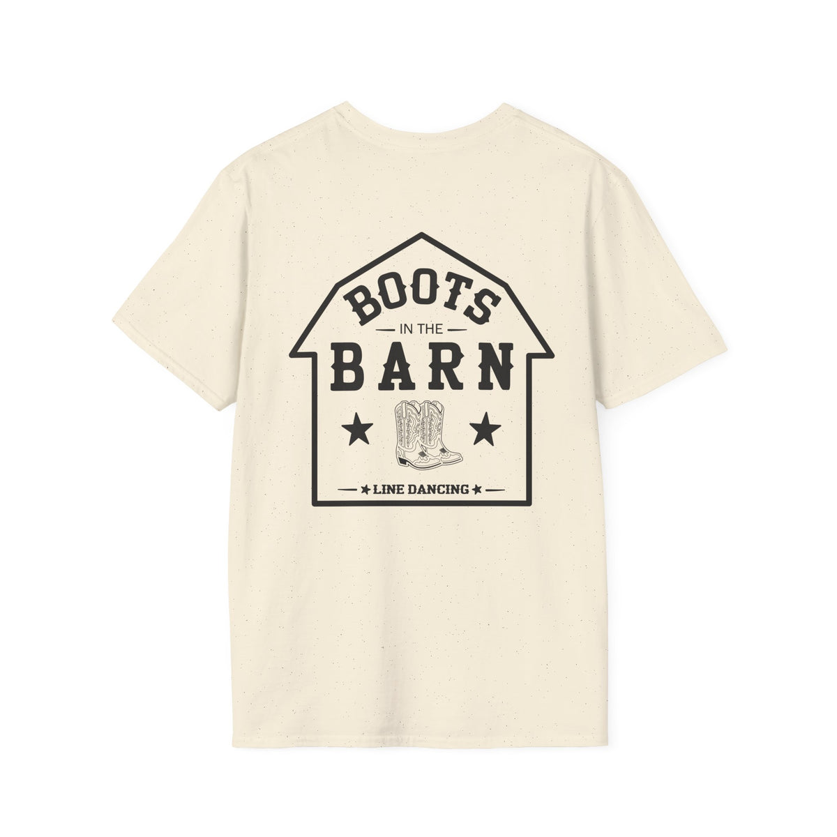 Black & White Design Boots in the Barn T-Shirt — Lightweight Cotton