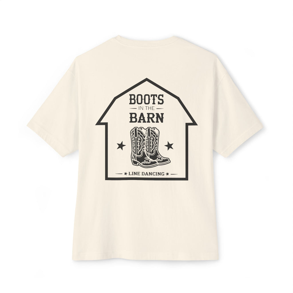 Boots Barn Oversized Boxy Tee (Light Colors) — Minimal Western Graphic Tee