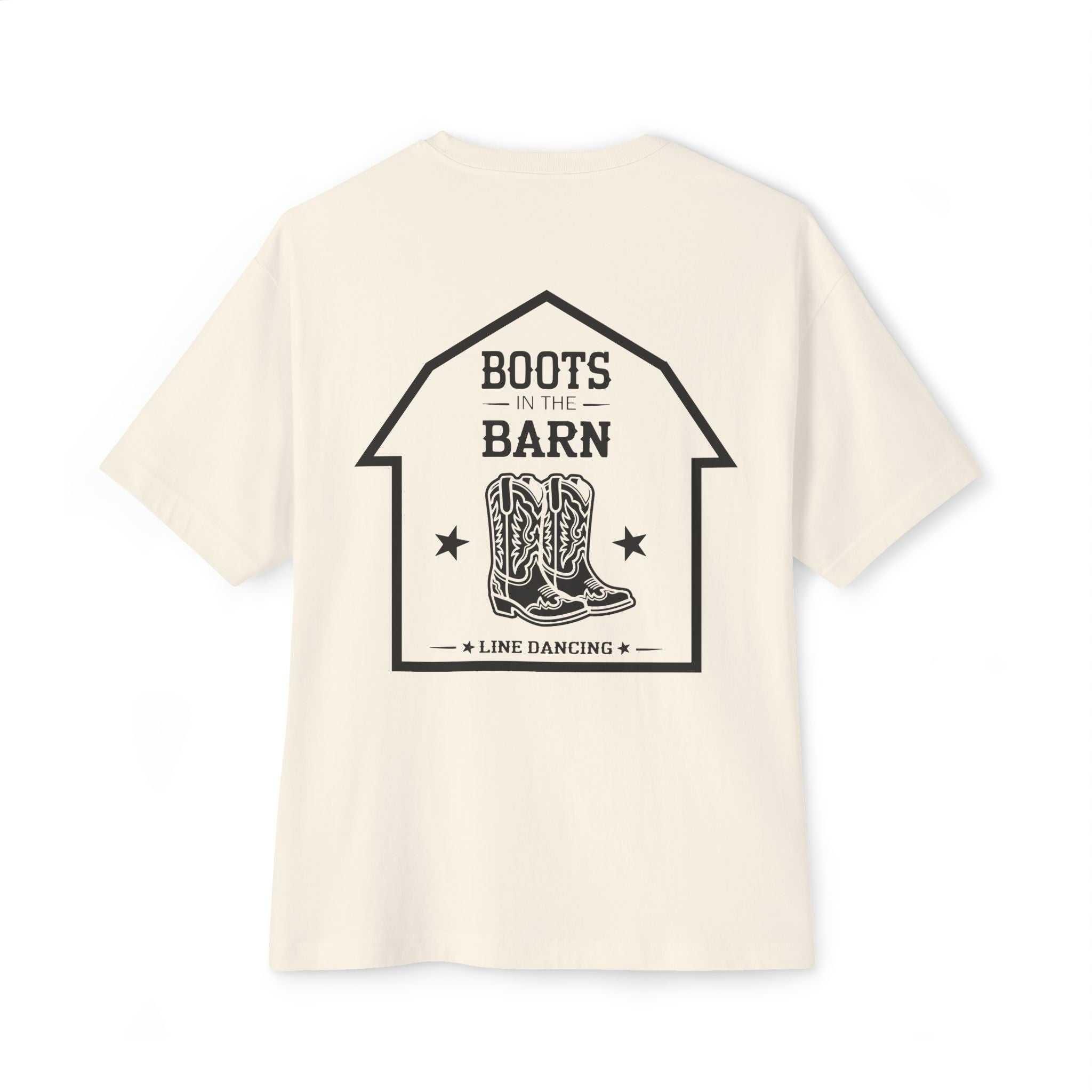 Boots Barn Oversized Boxy Tee (Light Colors) — Minimal Western Graphic Tee