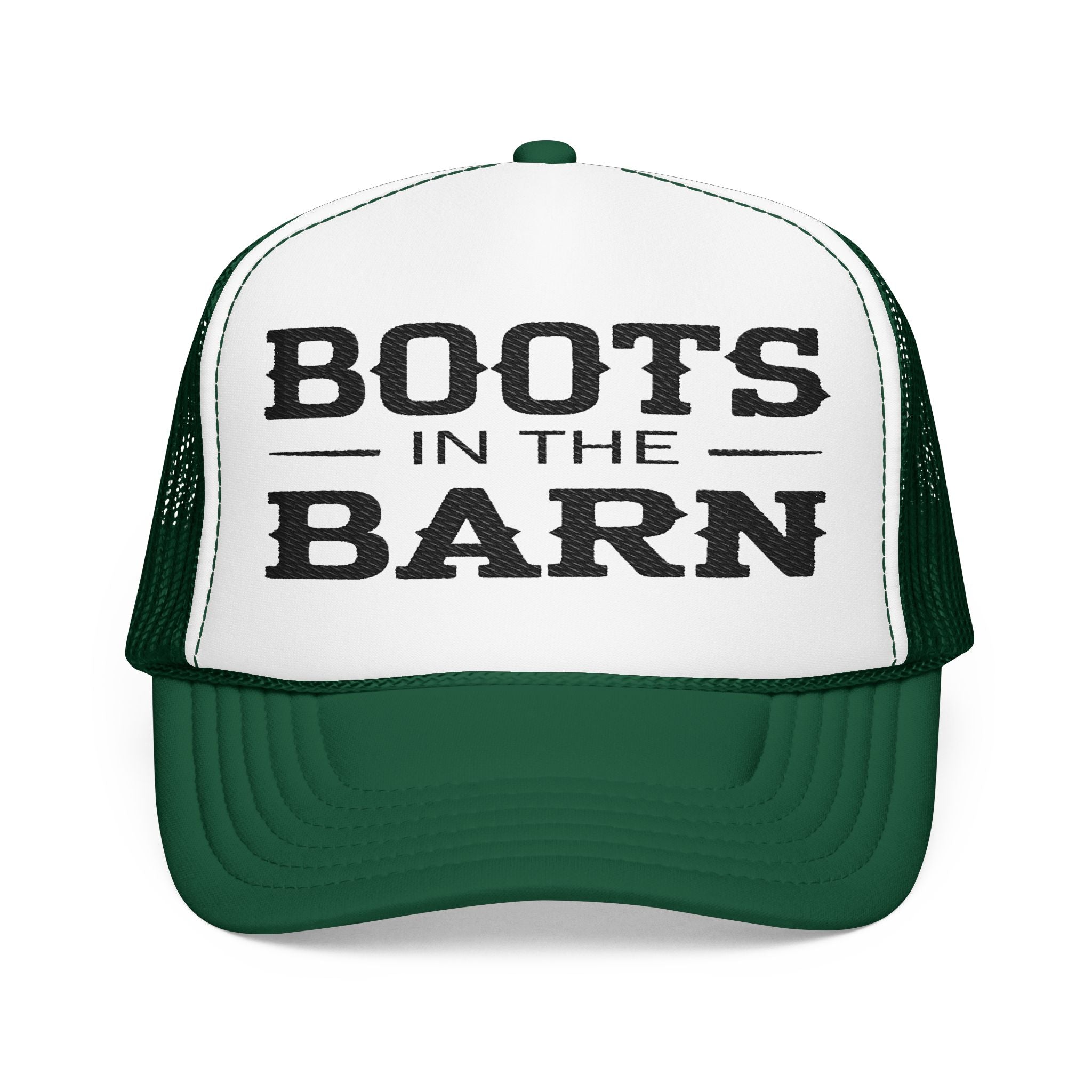 Boots in the Barn Trucker Hat — Vintage Country Foam Mesh Cap