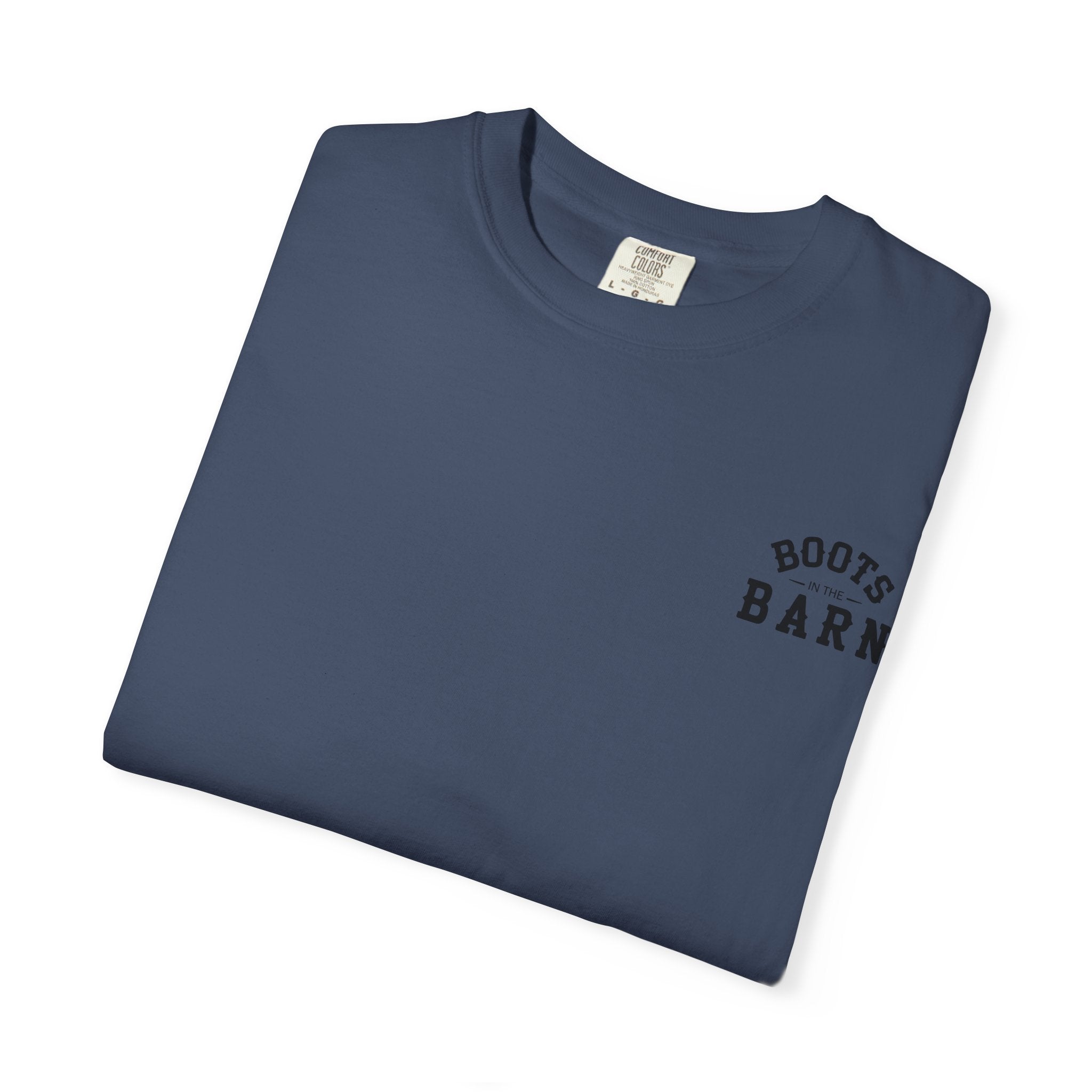 Black & White Design Boots in the Barn Line Dancing Tee — Heavyweight