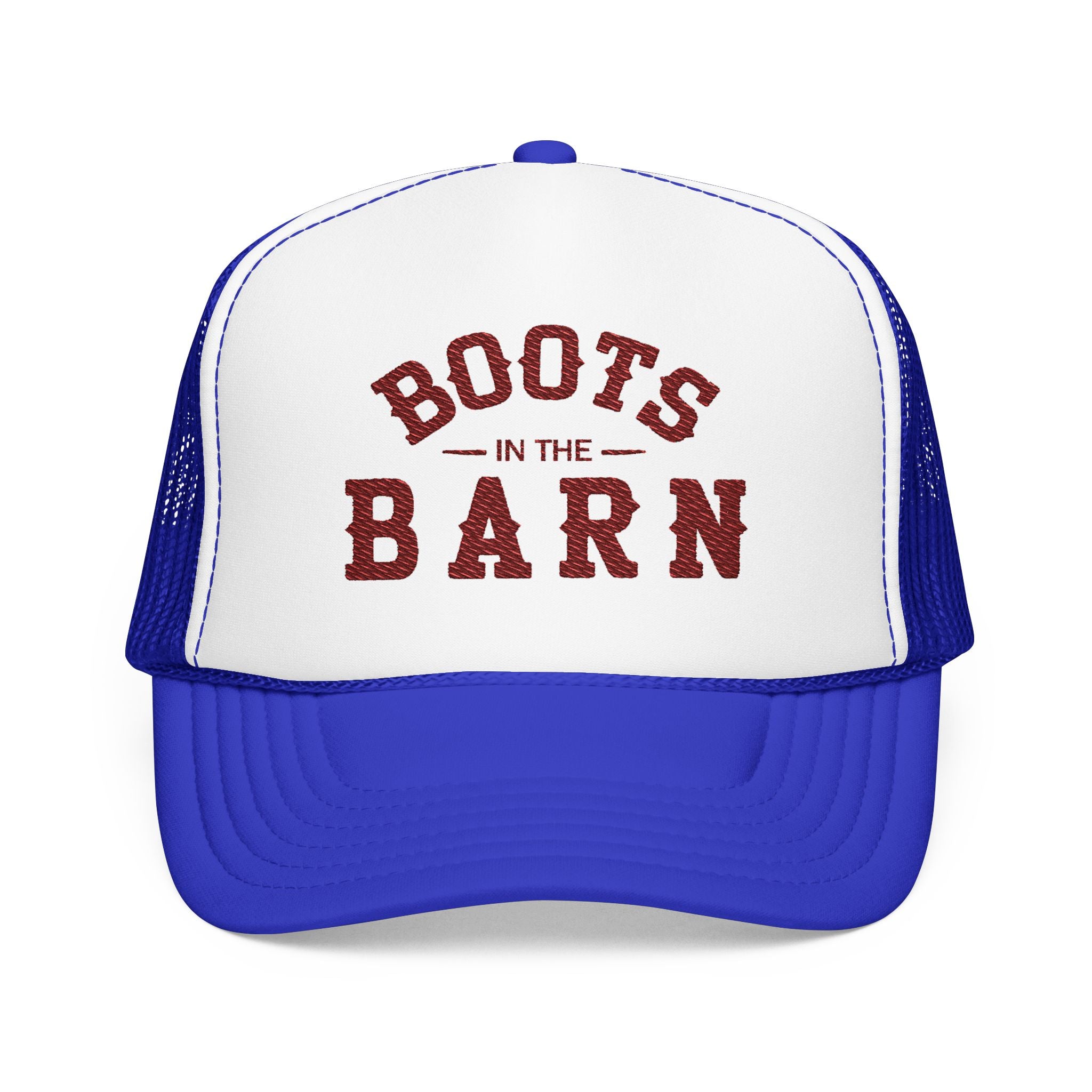Trucker Hat Embroidered  — "Boots in the Barn" Country Cap