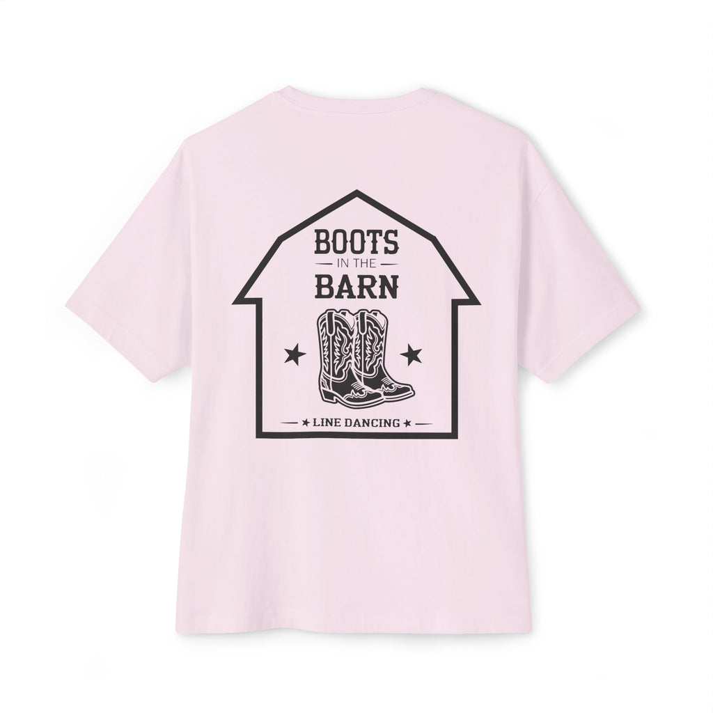Boots Barn Oversized Boxy Tee (Light Colors) — Minimal Western Graphic Tee