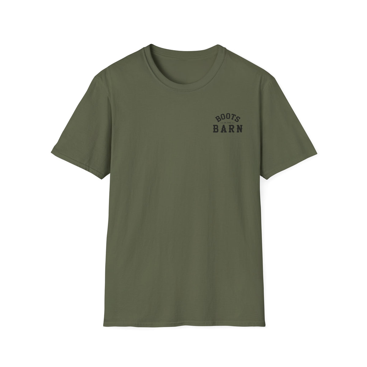 Black & White Design Boots in the Barn T-Shirt — Lightweight Cotton