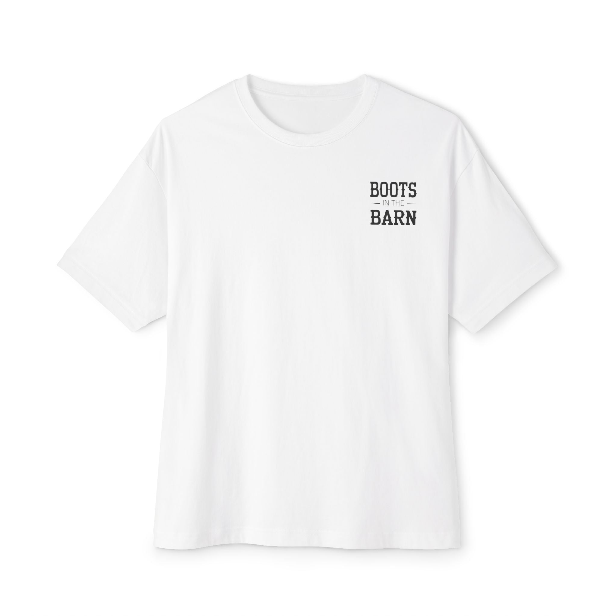 Boots Barn Oversized Boxy Tee (Light Colors) — Minimal Western Graphic Tee