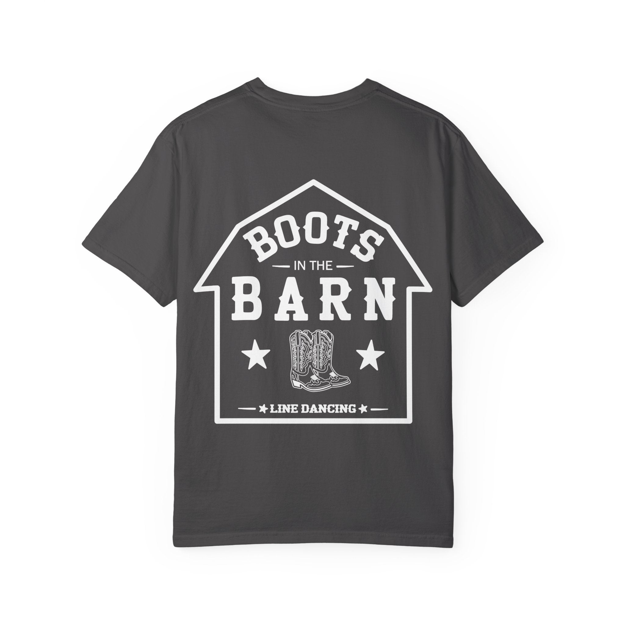 Brown & White Design Boots in the Barn Line Dancing Tee — Heavyweight