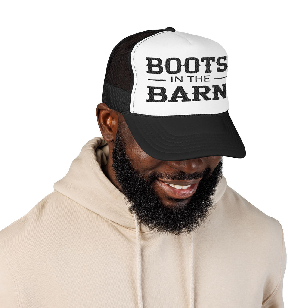 Boots in the Barn Trucker Hat — Vintage Country Foam Mesh Cap