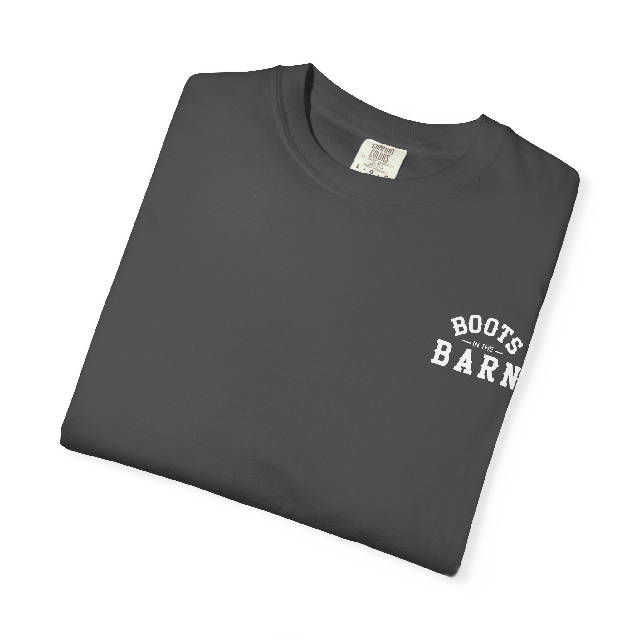 Black & White Design Boots in the Barn Line Dancing Tee — Heavyweight