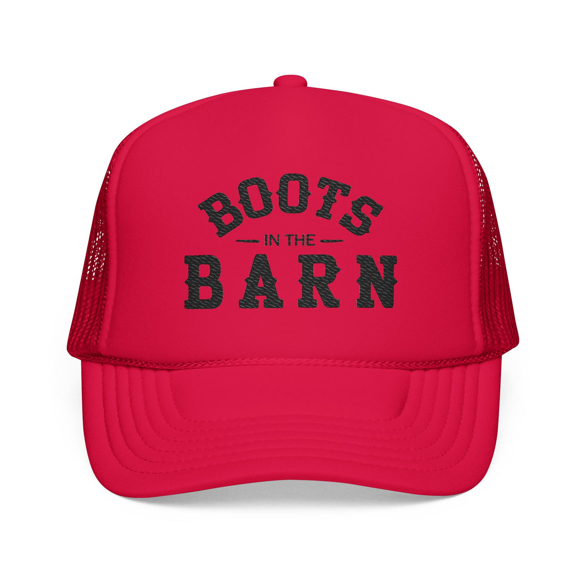 Trucker Hat Embroidered  — "Boots in the Barn" Country Cap