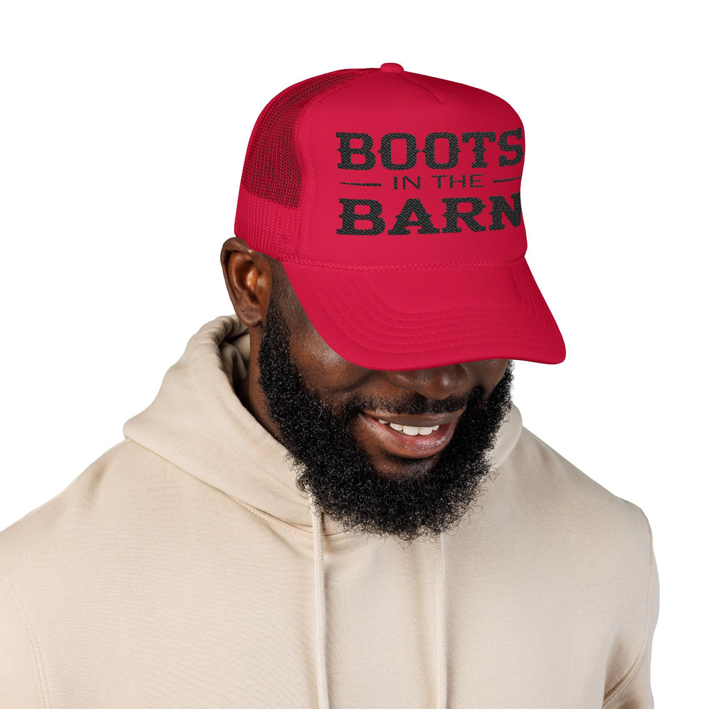 Boots in the Barn Trucker Hat — Vintage Country Foam Mesh Cap