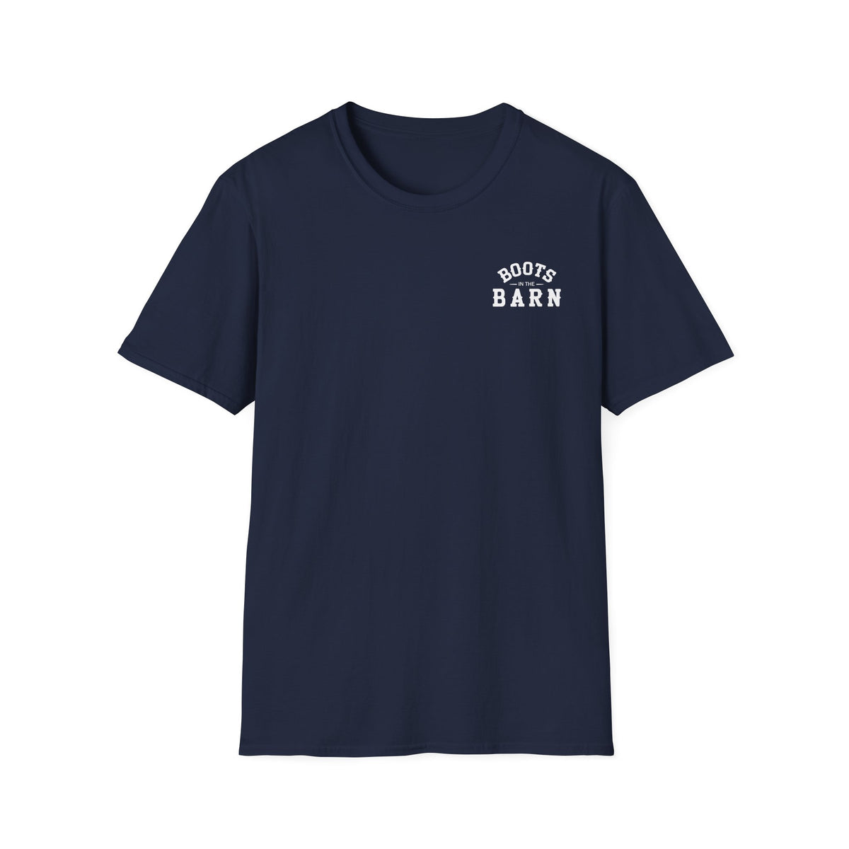 Black & White Design Boots in the Barn T-Shirt — Lightweight Cotton