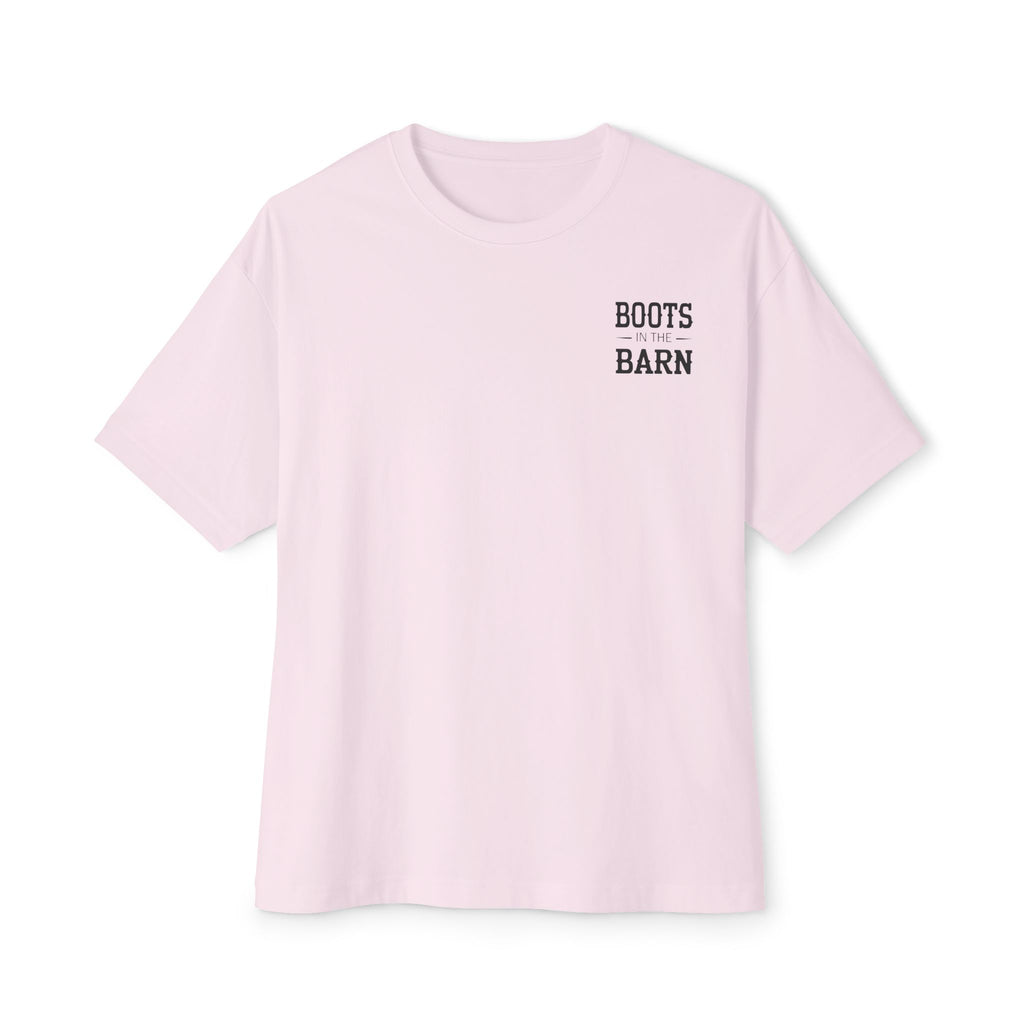 Boots Barn Oversized Boxy Tee (Light Colors) — Minimal Western Graphic Tee