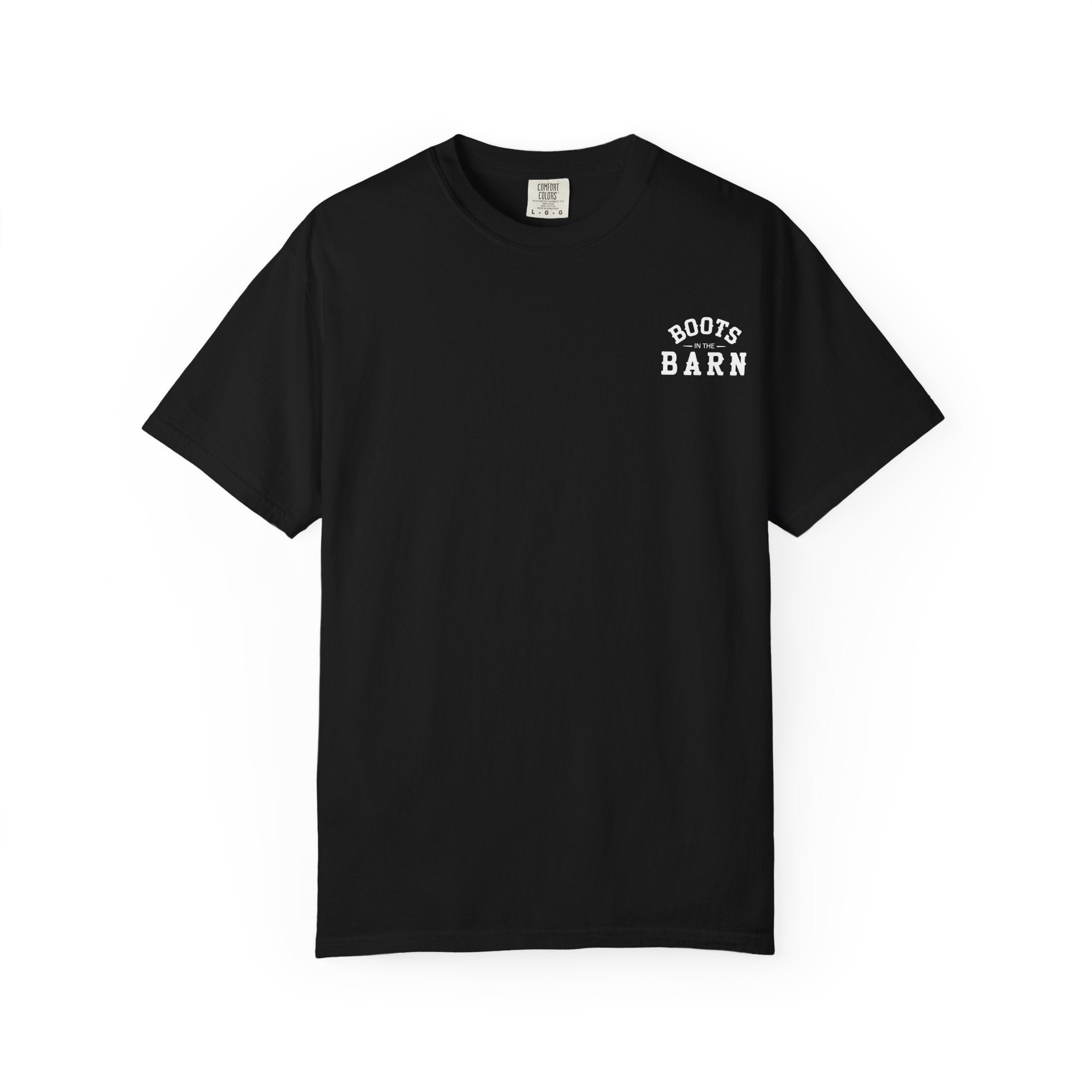 Black & White Design Boots in the Barn Line Dancing Tee — Heavyweight