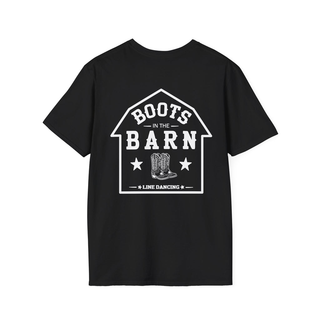 Brown & White Design Boots in the Barn T-Shirt — Lightweight Cotton