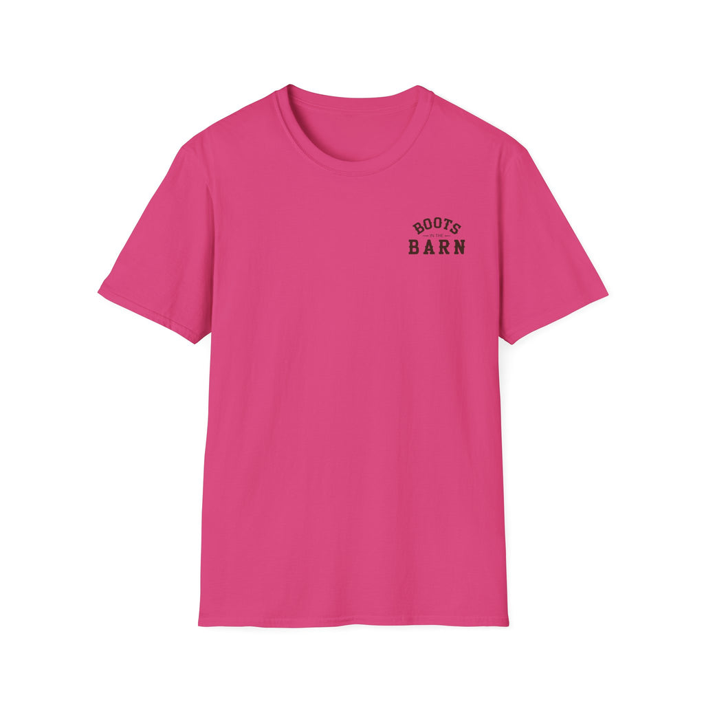 Brown & White Design Boots in the Barn T-Shirt — Lightweight Cotton