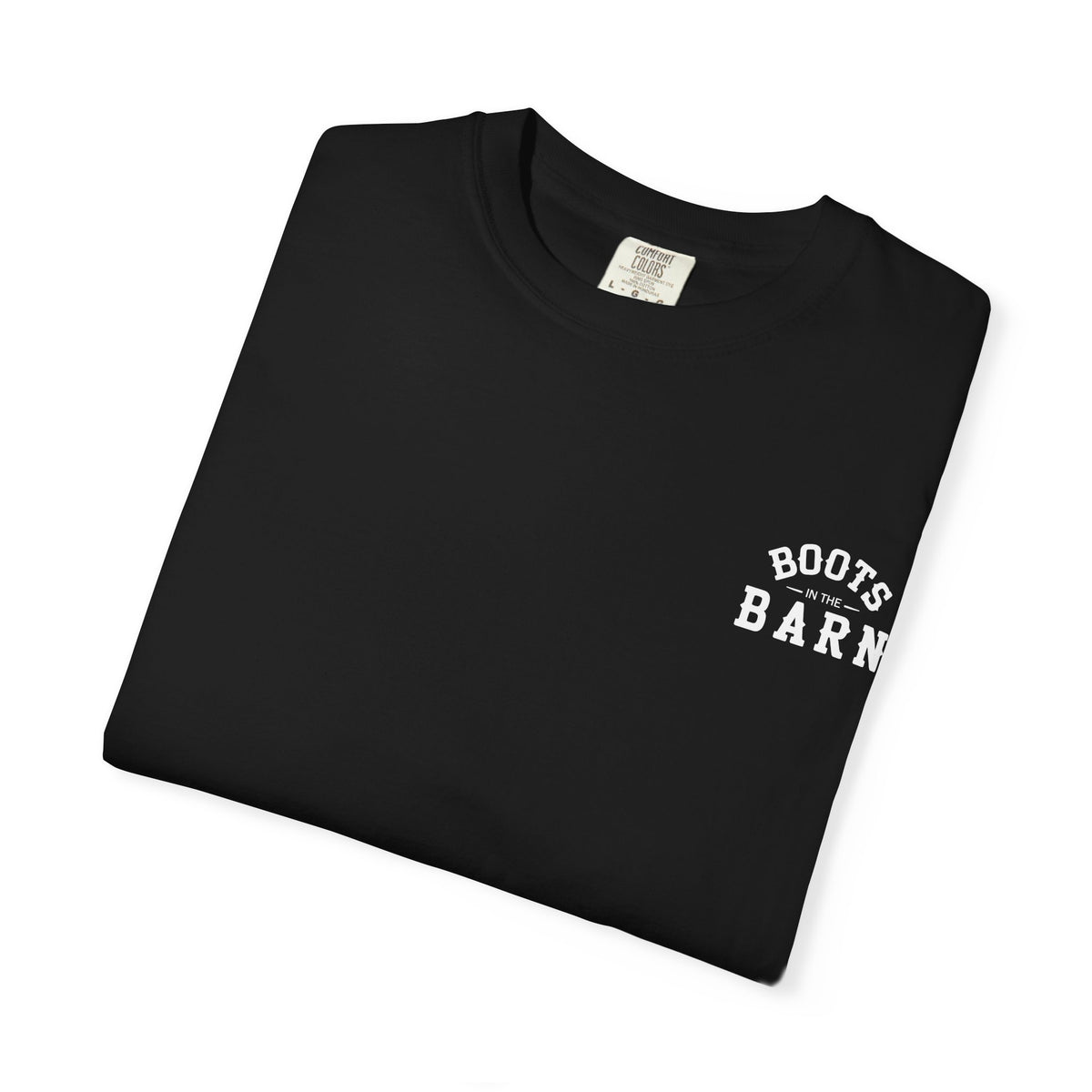 Black & White Design Boots in the Barn Line Dancing Tee — Heavyweight
