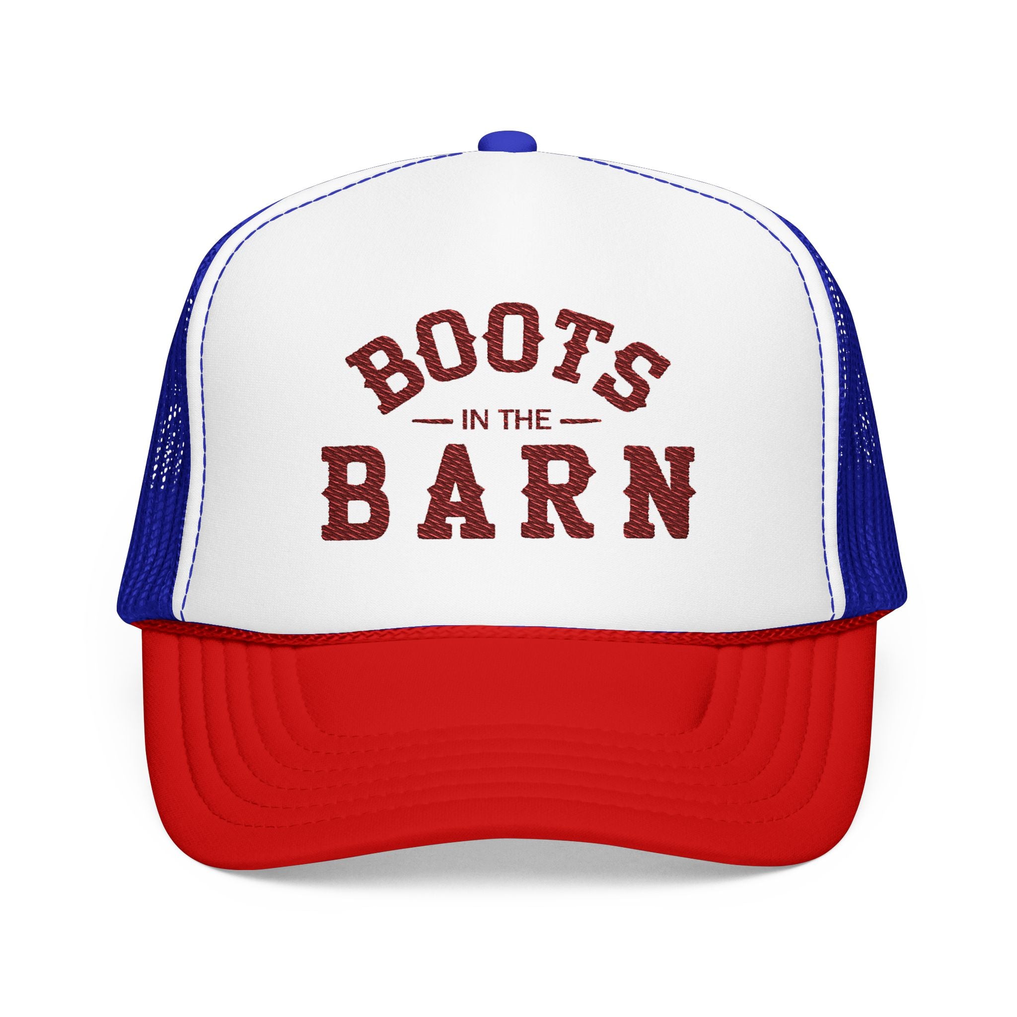 Trucker Hat Embroidered  — "Boots in the Barn" Country Cap