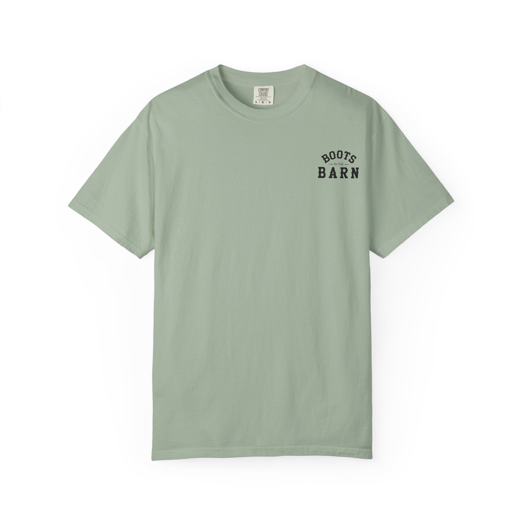 Black & White Design Boots in the Barn Line Dancing Tee — Heavyweight