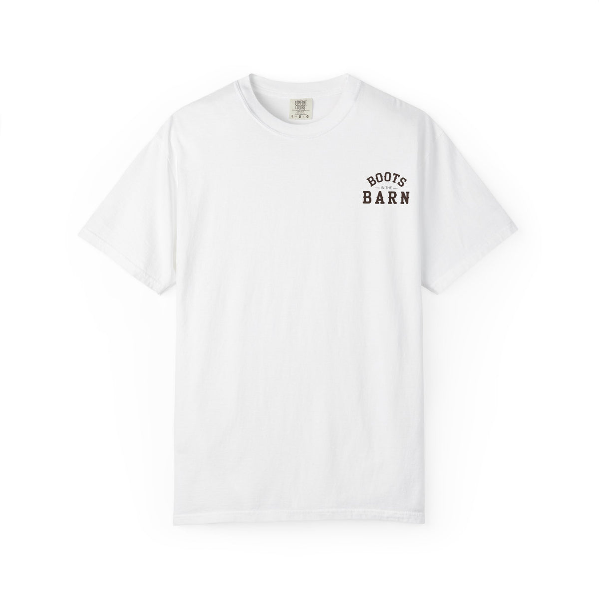 Brown & White Design Boots in the Barn Line Dancing Tee — Heavyweight