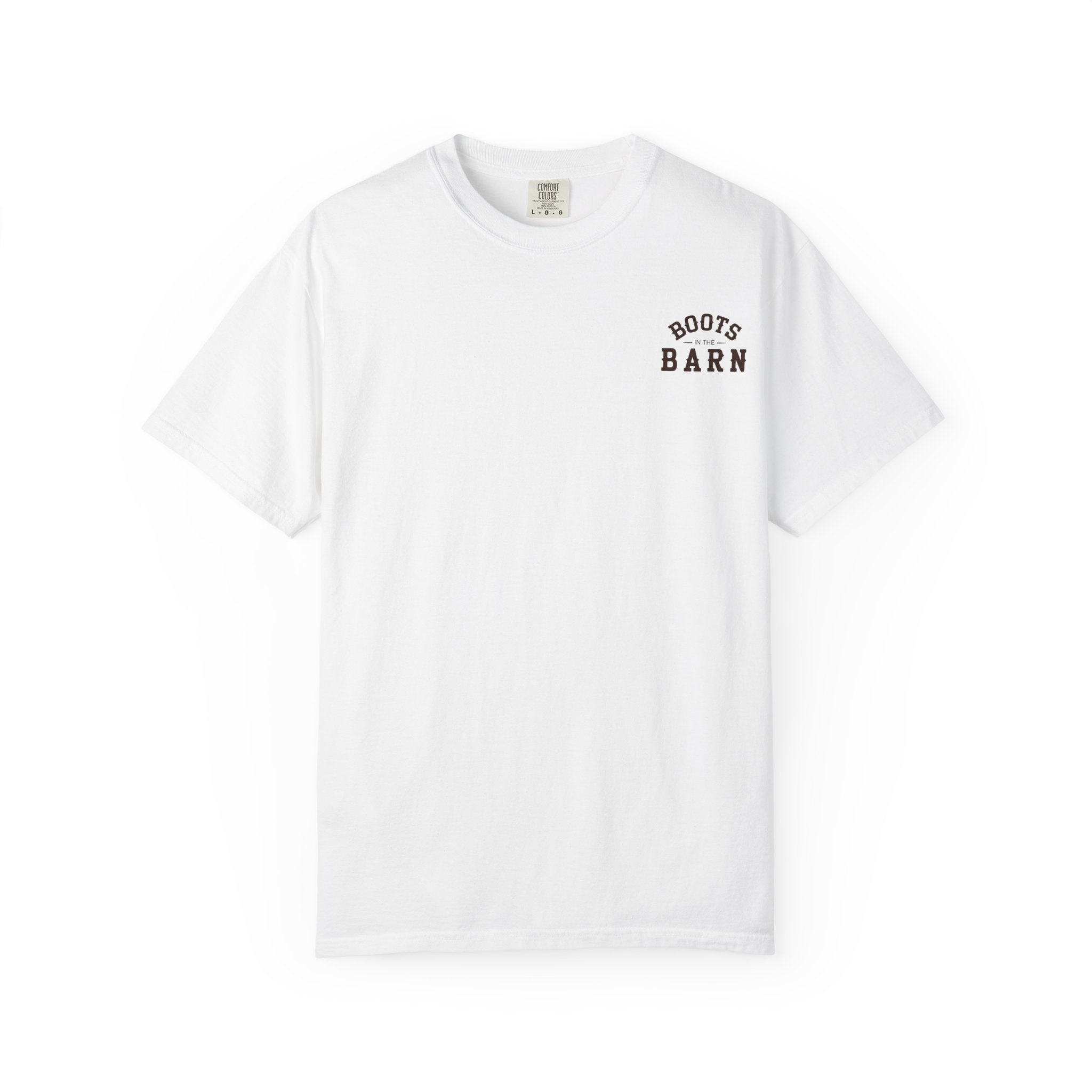 Brown & White Design Boots in the Barn Line Dancing Tee — Heavyweight