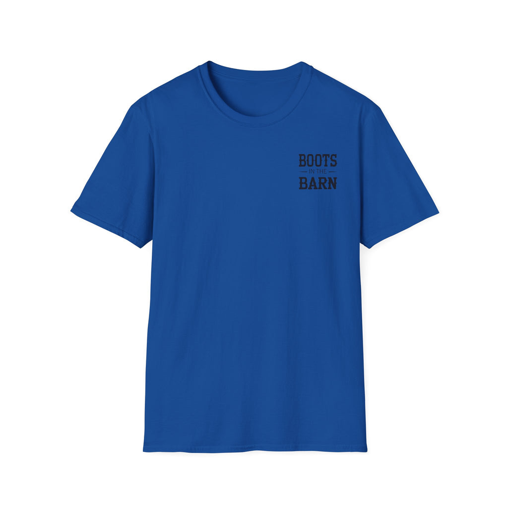 Boots in the Barn Graphic T‑Shirt — Rustic Farmhouse Tee for Country Lovers