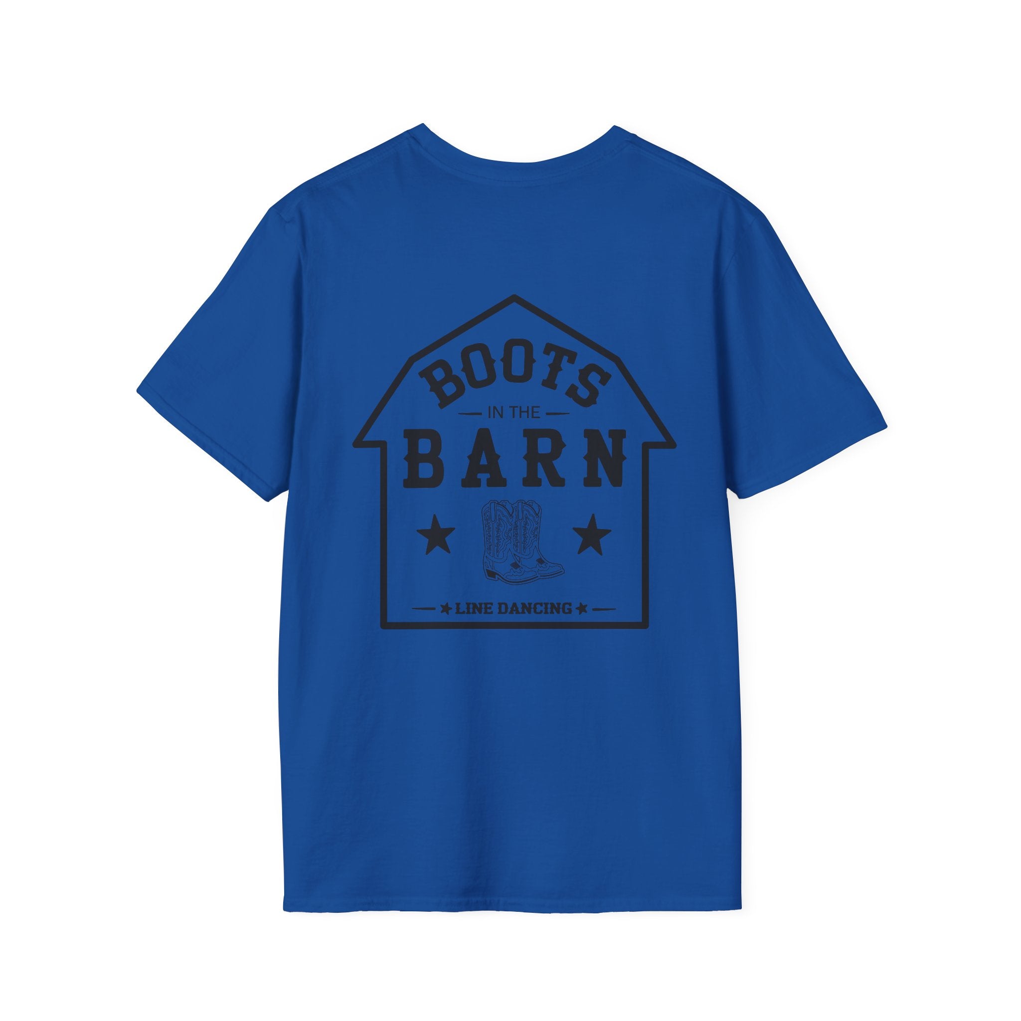 Black & White Design Boots in the Barn T-Shirt — Lightweight Cotton