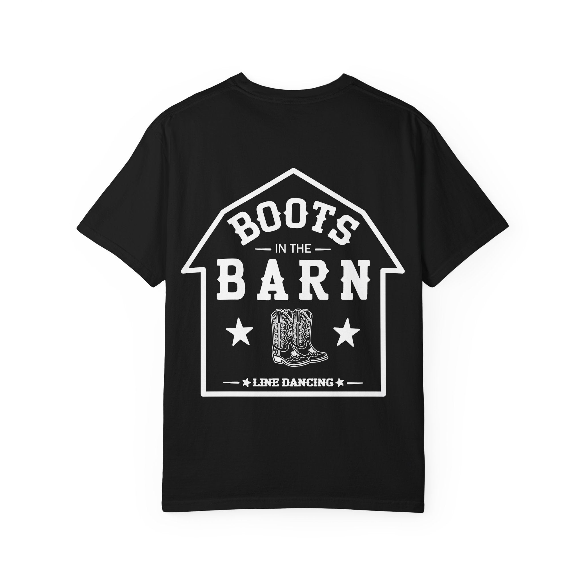 Brown & White Design Boots in the Barn Line Dancing Tee — Heavyweight