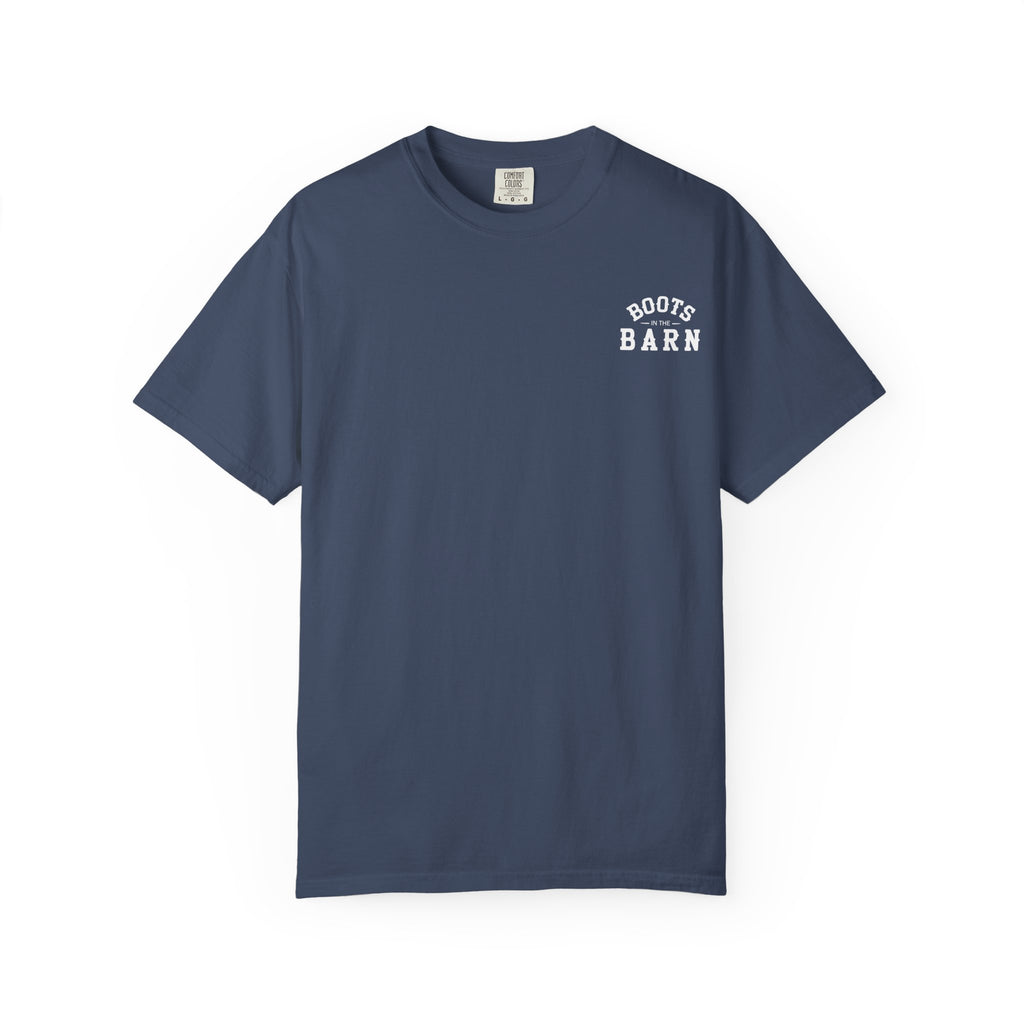 Brown & White Design Boots in the Barn Line Dancing Tee — Heavyweight