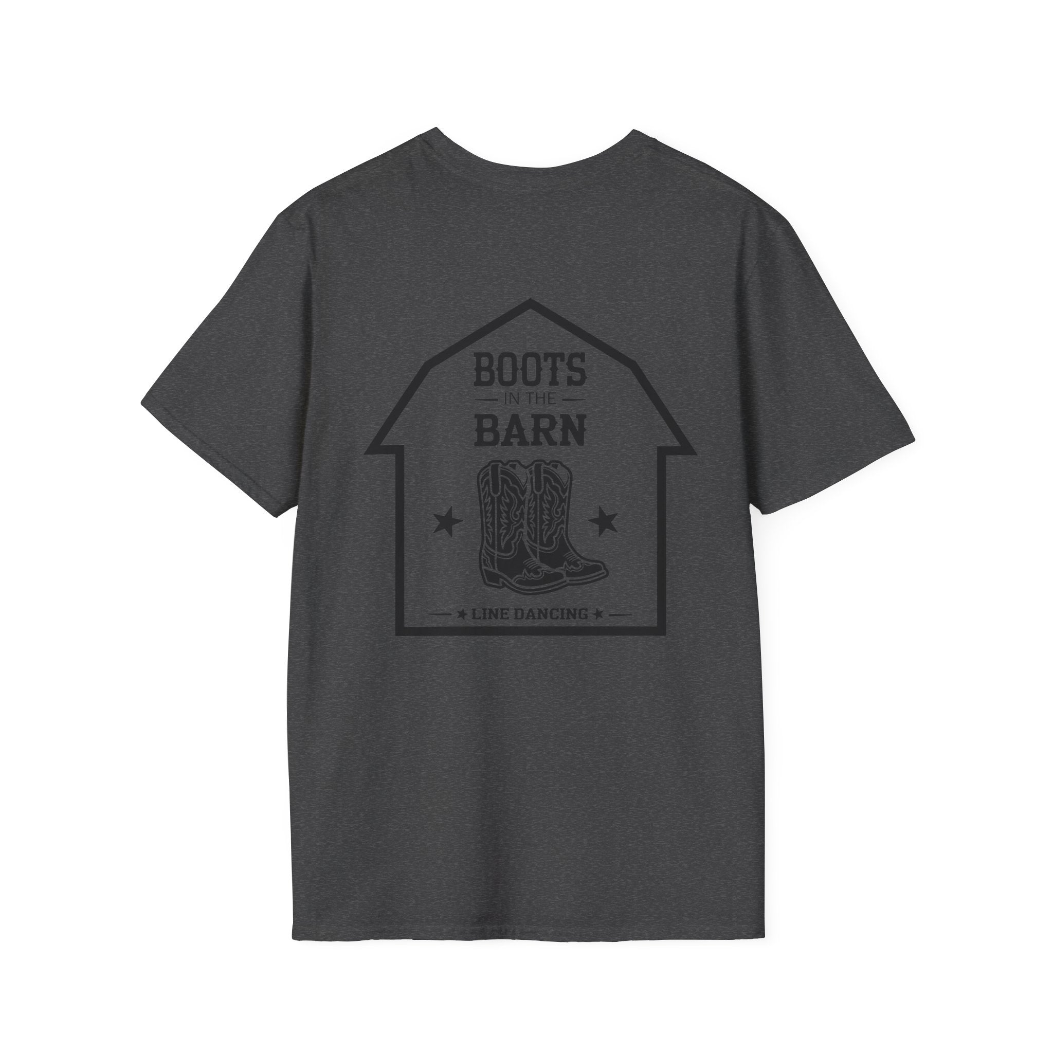 Boots in the Barn Graphic T‑Shirt — Rustic Farmhouse Tee for Country Lovers