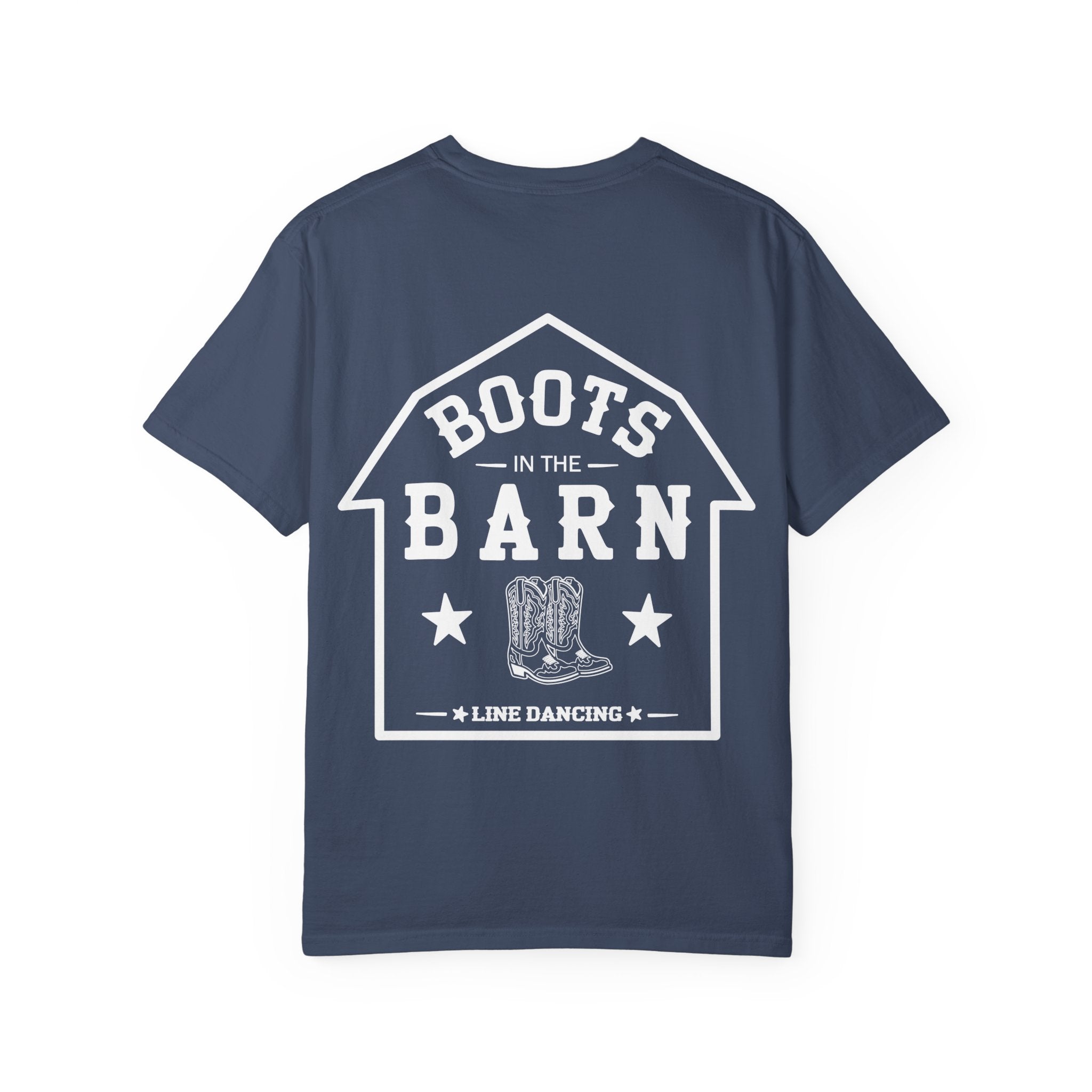 Brown & White Design Boots in the Barn Line Dancing Tee — Heavyweight