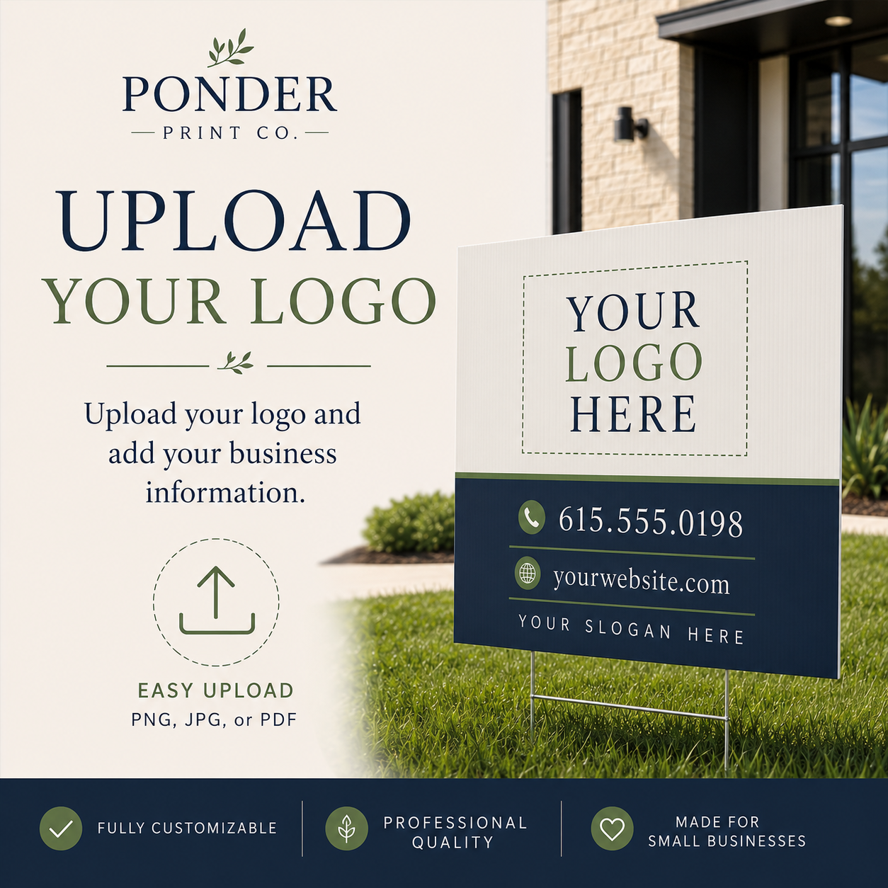 Custom printed yard sign for events and promotions