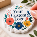 Small business custom sticker with UV printed logo