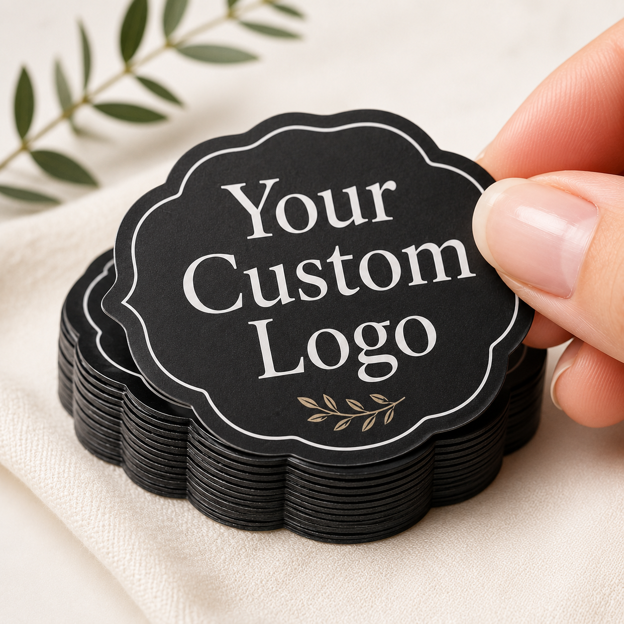 UV printed business sticker designed from a customer logo