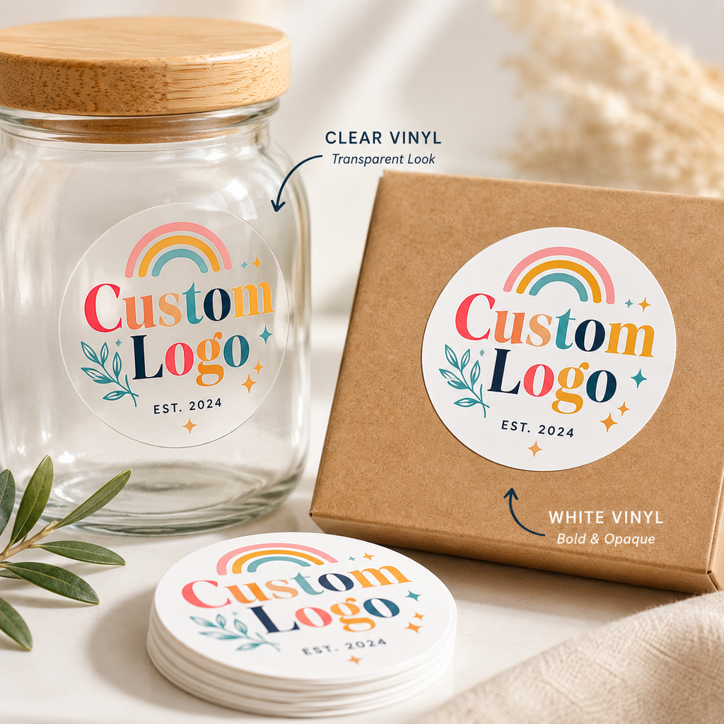 UV printed small business branding sticker