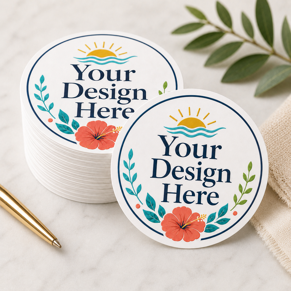 Custom logo sticker for small business packaging
