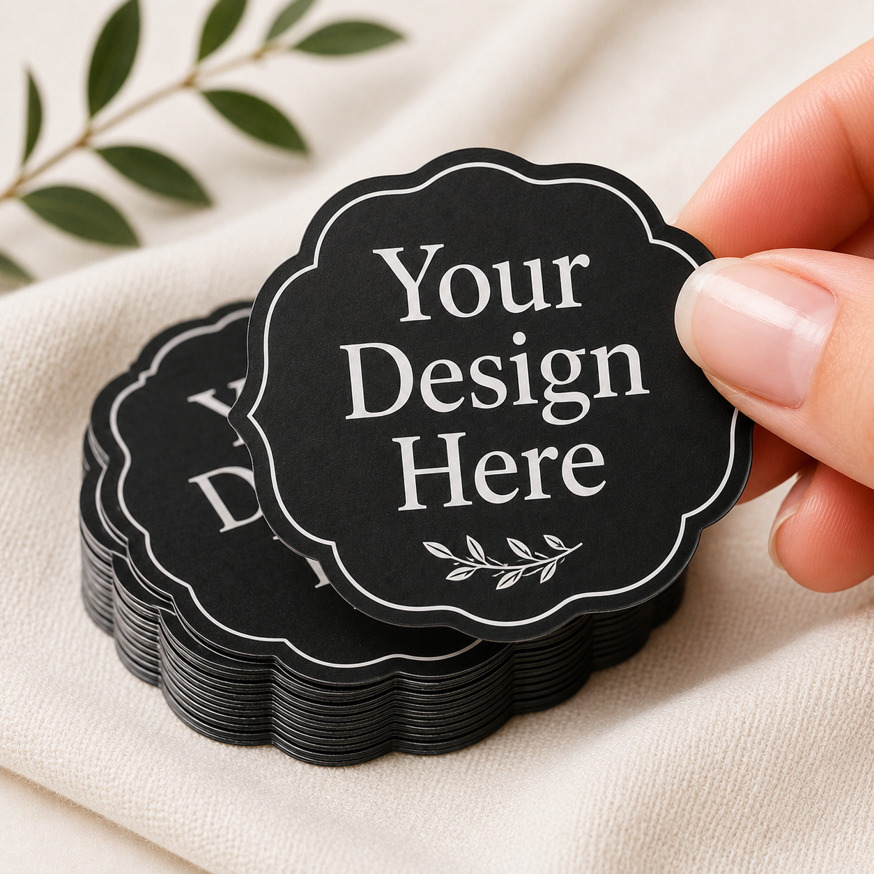 Small business logo stickers UV printed and ready to ship