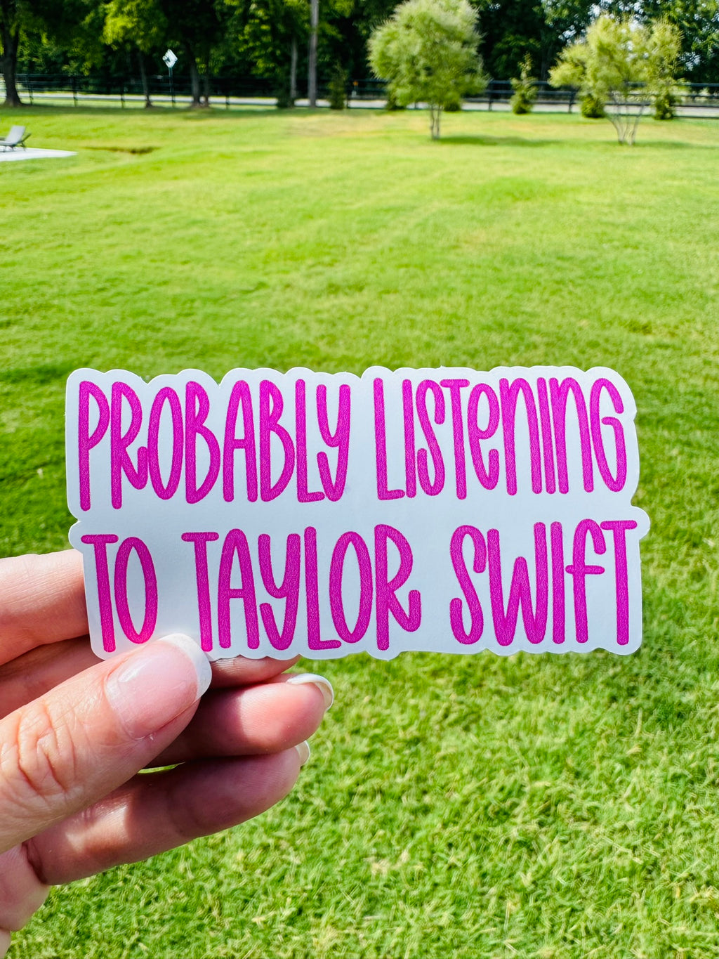 Personalized vinyl text sticker